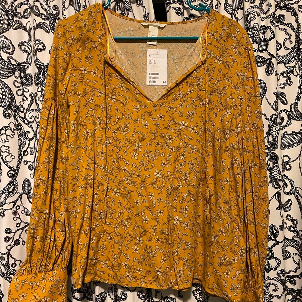 Mustard yellow shirt H&M